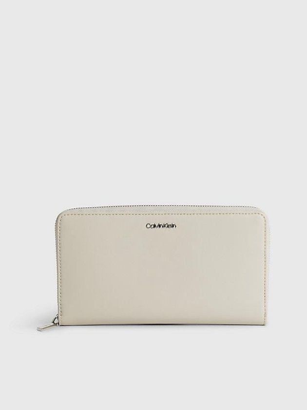 Calvin Klein USA Large Recycled Rfid Womens Wallet Beige 3596741-GH